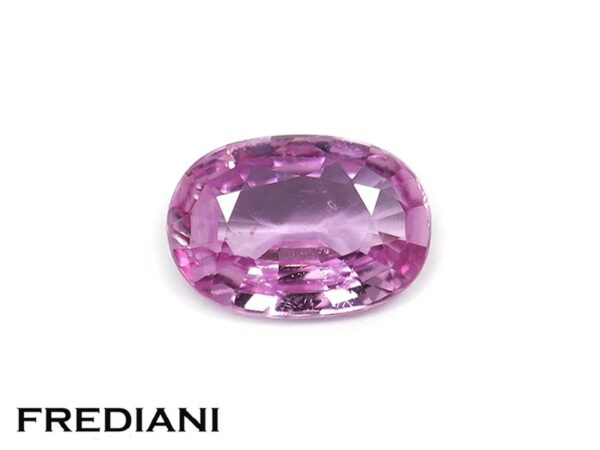 Saphir rose ovale 70x49 de 0.82 carat