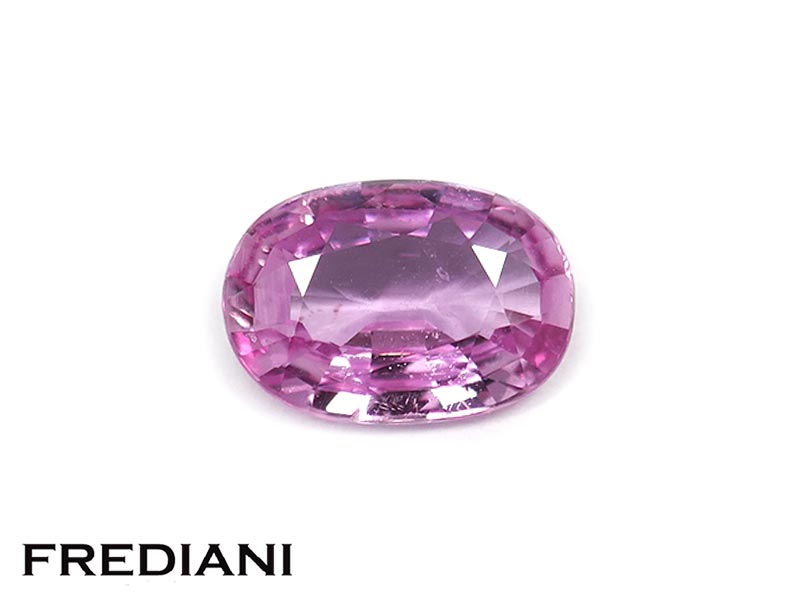 Saphir rose ovale
