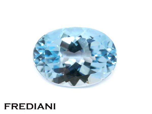 Topaze bleue traitée ovale 140x100 de 7.00 carats