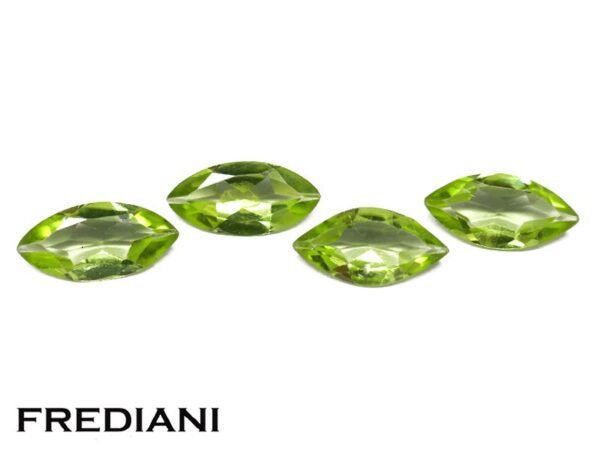 Lot de péridots navettes 100x50 de 3.45 carats