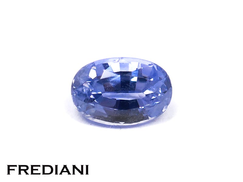 Saphir bleu ovale