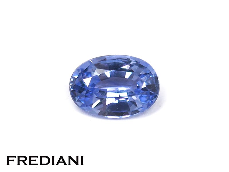 Saphir bleu ovale