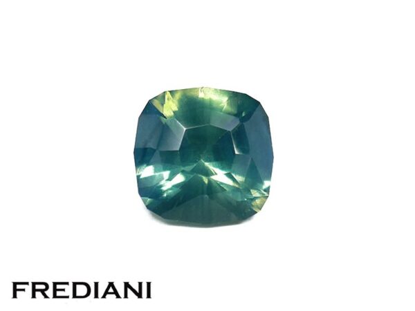 Saphir teal coussin 63x62 de 1.43 carat