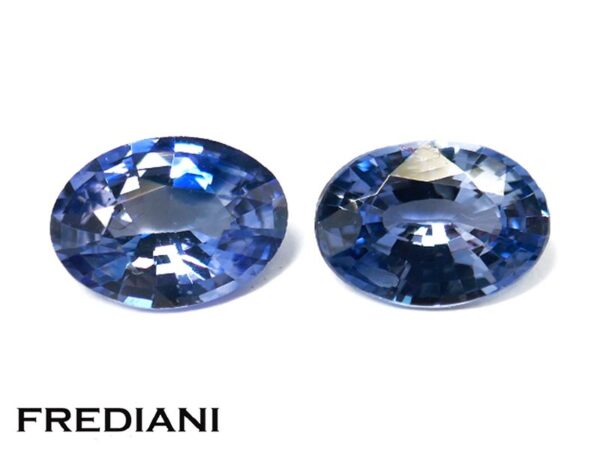 Appairage de saphirs bleus ovales 70x50 de 1.54 carat