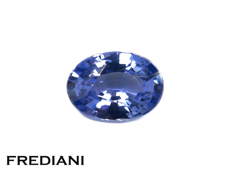 Saphir bleu ovale