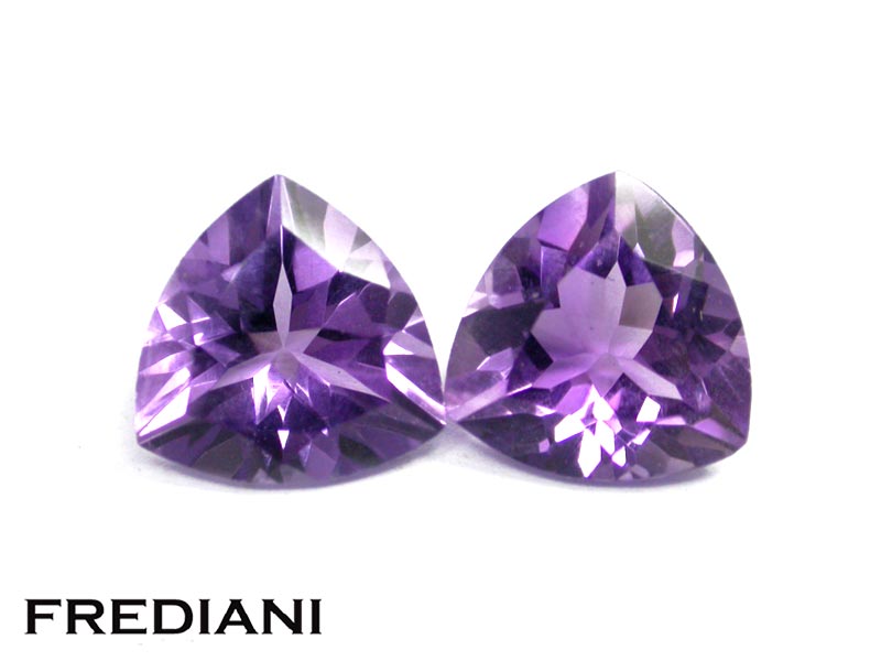 Paire d'améthystes troïdias