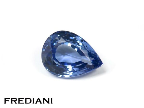 Saphir bleu poire 80x59 de 1.41 carat