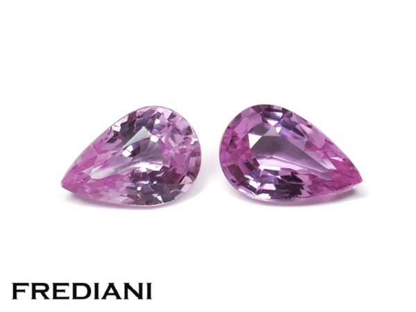 Appairage de saphirs roses poires 60x40 de 0.90 carat