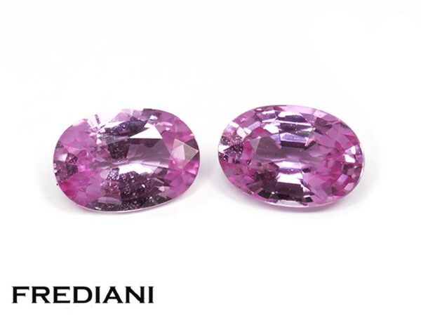 Appairage de saphirs roses ovales 60x40 de 1.28 carat