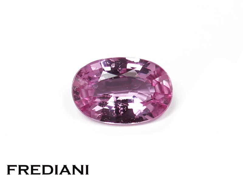 Saphir rose ovale