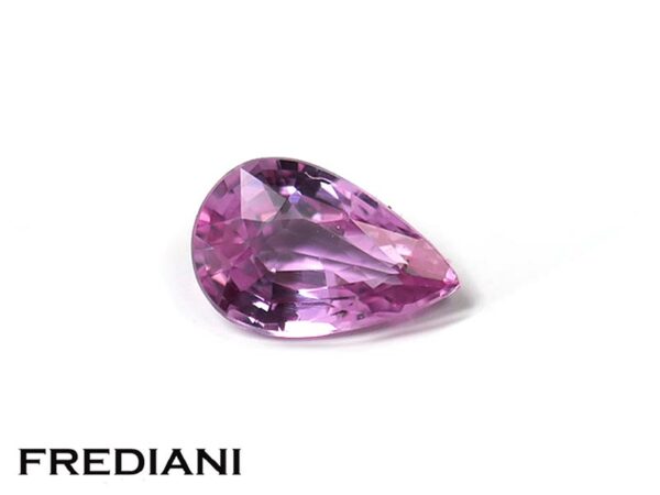 Saphir rose poire 60x39 de 0.44 carat