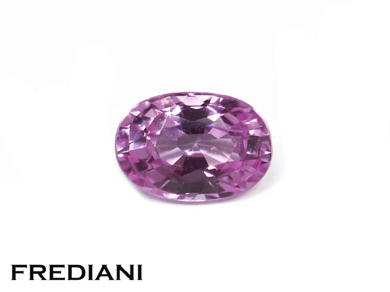 Saphir rose ovale