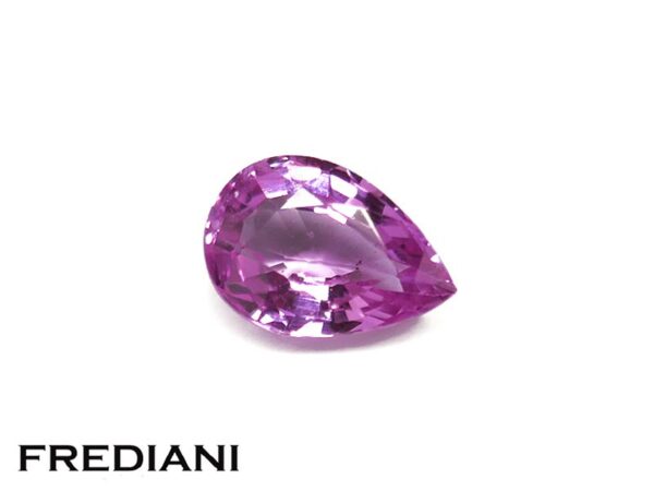 Saphir rose poire 62x43 de 0.61 carat
