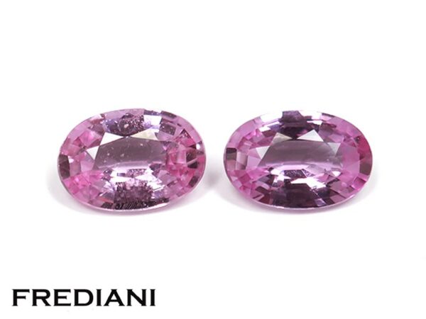Appairage de saphirs roses ovales 60x40 de 1.03 carat