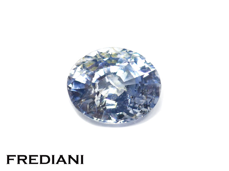 Saphir bleu ovale naturel