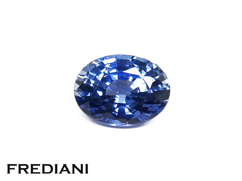 Saphir bleu ovale