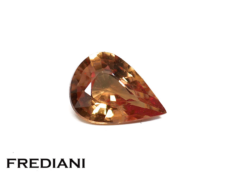 Saphir orange poire naturel