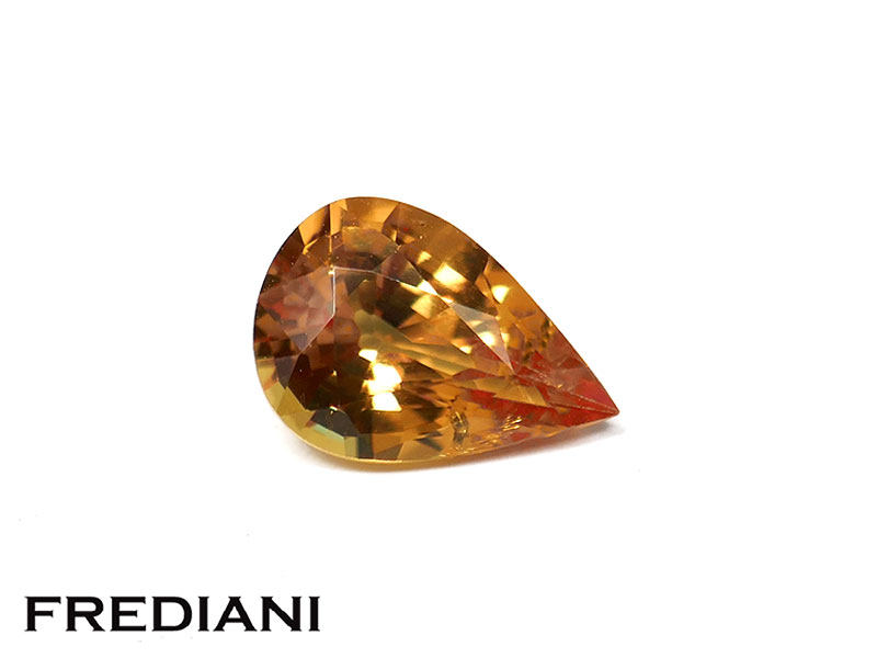 Saphir orange poire naturel