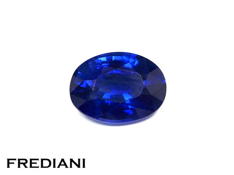 Saphir bleu ovale