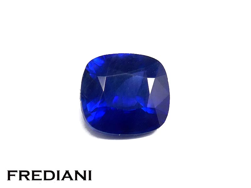 Saphir bleu coussin