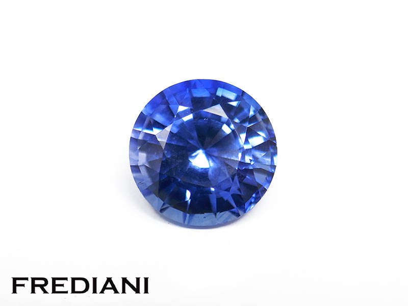 Saphir bleu rond