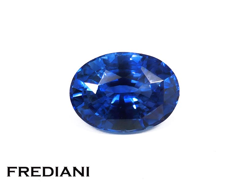 Saphir bleu ovale
