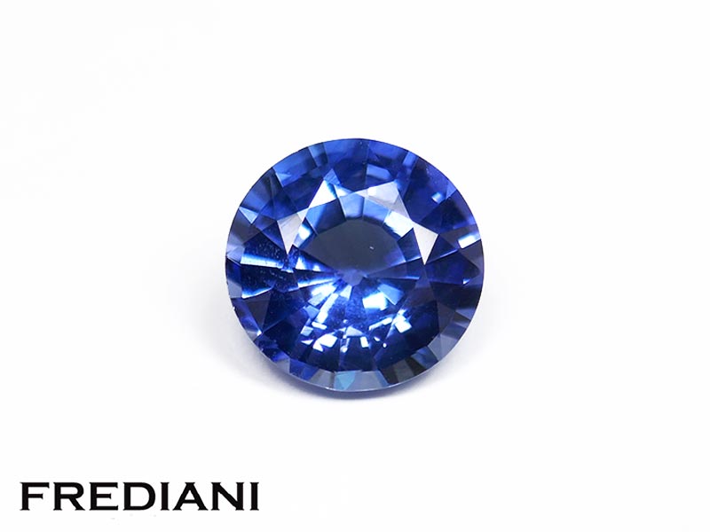 Saphir bleu rond