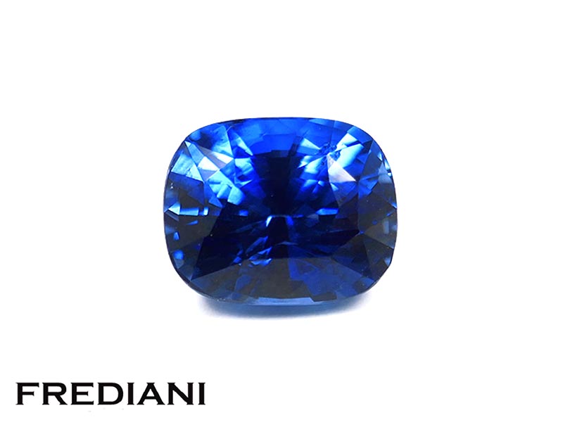 Saphir bleu coussin