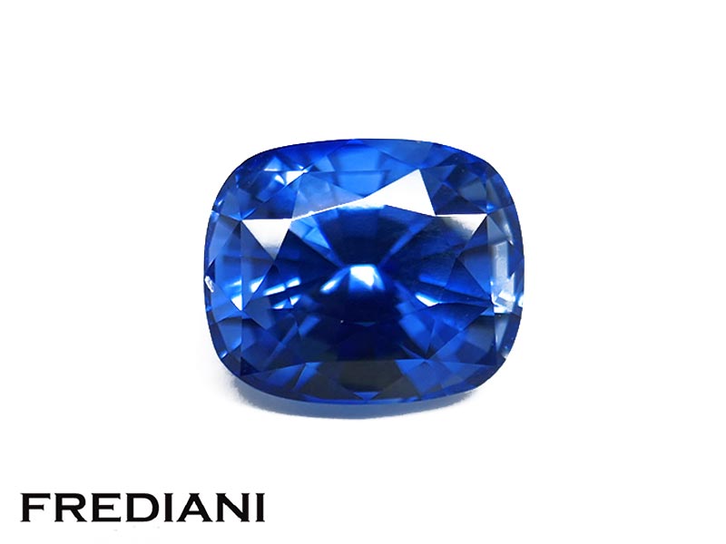 Saphir bleu coussin