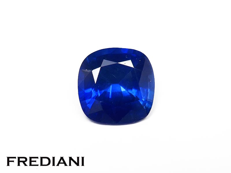 Saphir bleu coussin