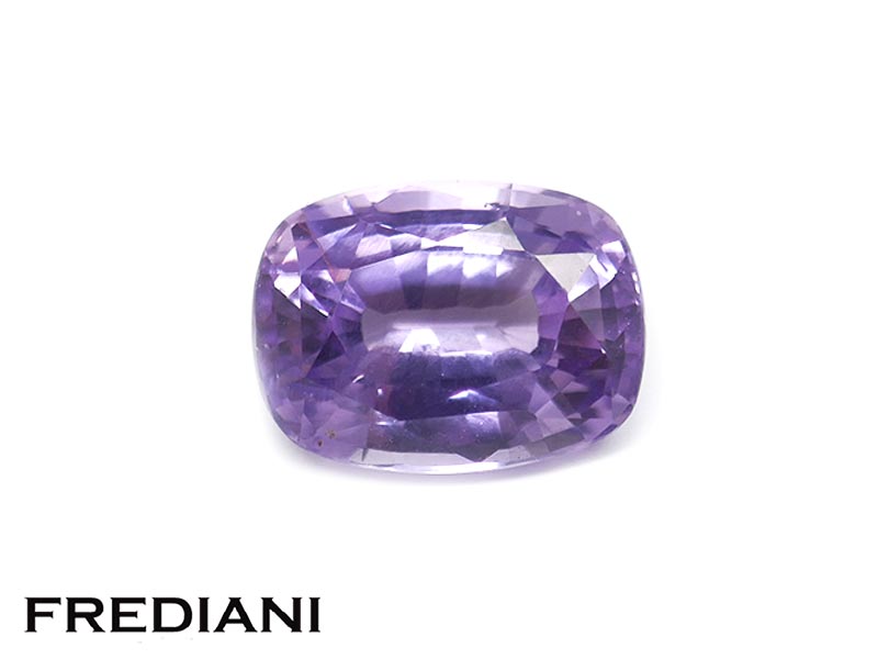 Saphir violet coussin naturel certifié